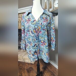 Donkenny Petite Floral Blouse XL